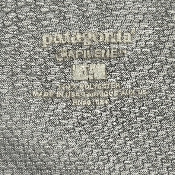 VTG Patagonia Large Capilene Half Zip Long Sleeve Pullover Gray Shirt USA Made - Picture 7 of 12